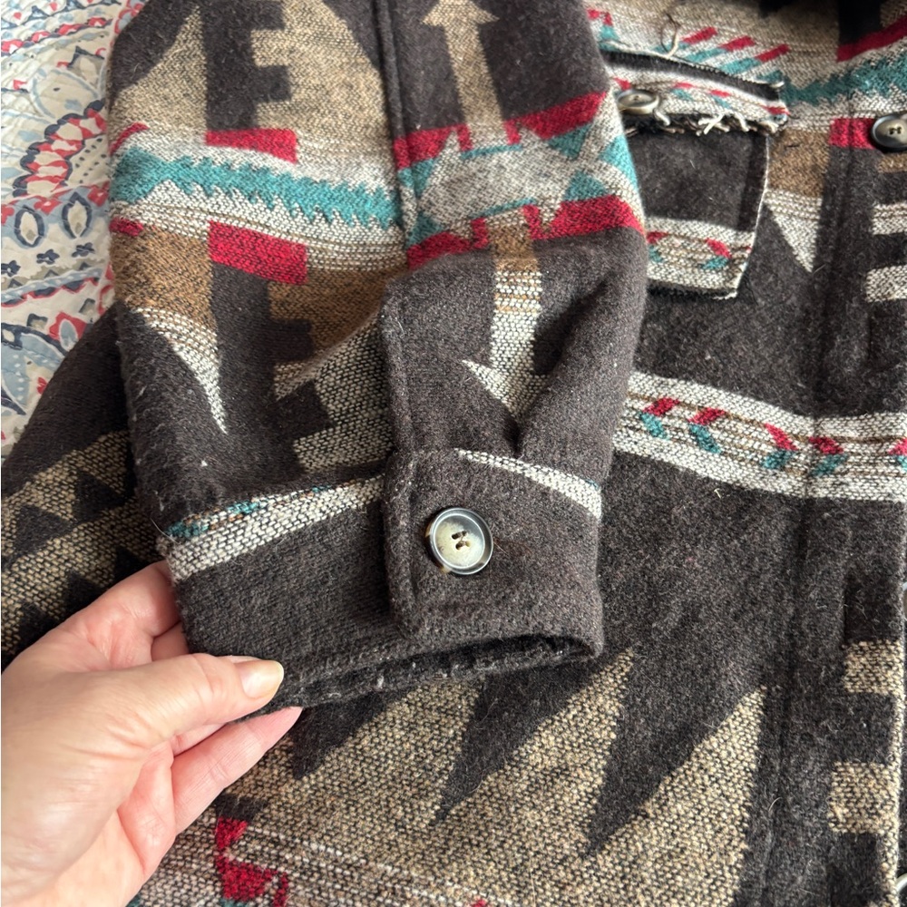 Aztec Print Blanket Jacket - Picture 13 of 13